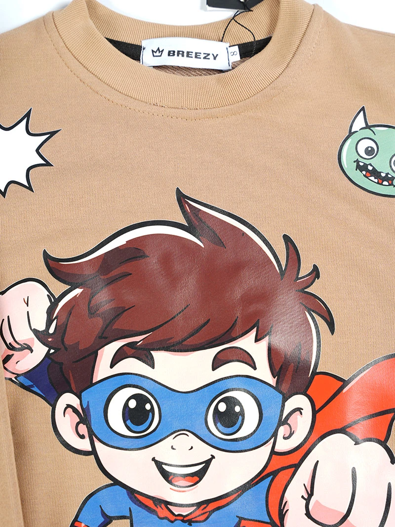 Ensemble 3D Flying Boy Beige en premuim montonet Turc