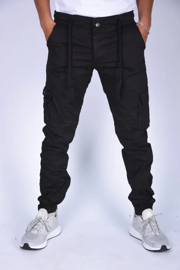 Pantalon jogger Para En toile – Noir-ref-467