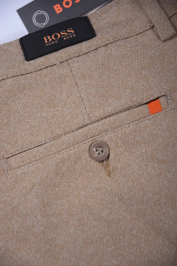 Pantalon BOSS  Slim FIT en coton, cachemire Light stretch Ref-BCX6001 ( Beige )
