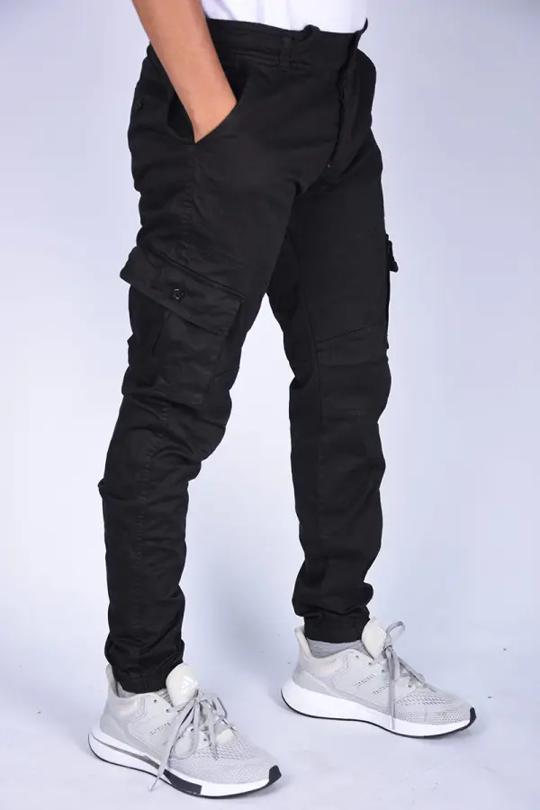 Pack de 2 Pantalons cargo confort ( Noir +Vert Militaire) ref-CG9654