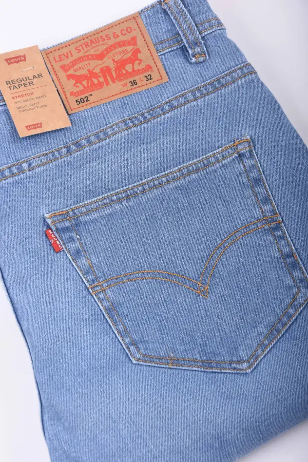 Pack de 3 jeans De luxe coupe Normal  ( Bleu petrole + Bleu clair + Gris )