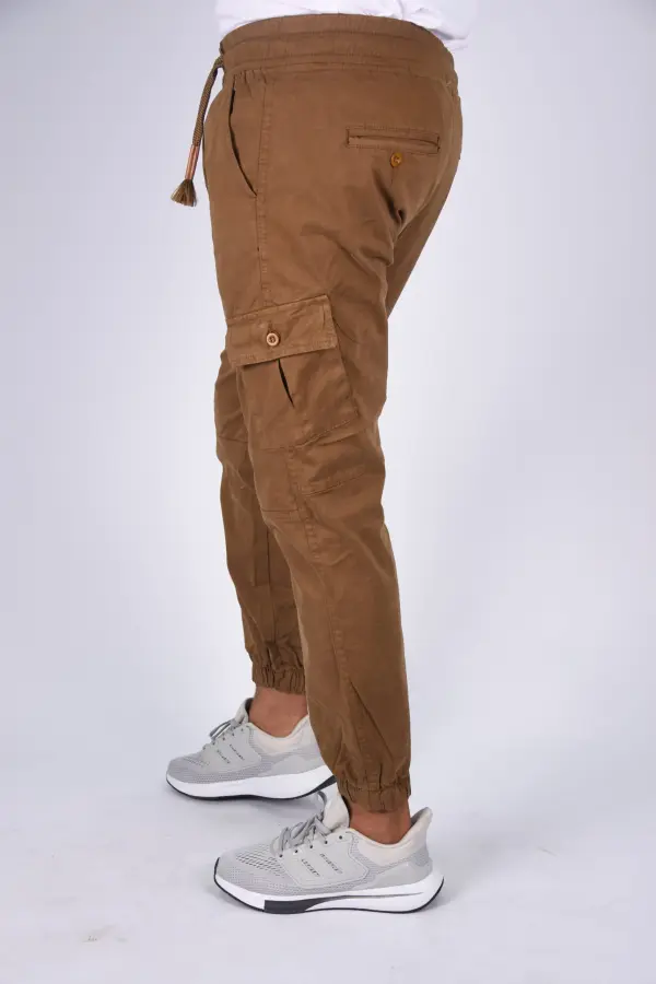 Pantalon jogger cargo En toile – Tabac-ref-472