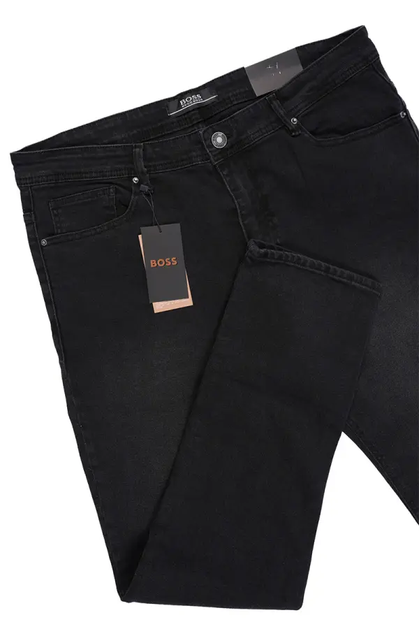 Jean Boss Gris Noir 100% Coton Coupe Normal Ref-BS438211J