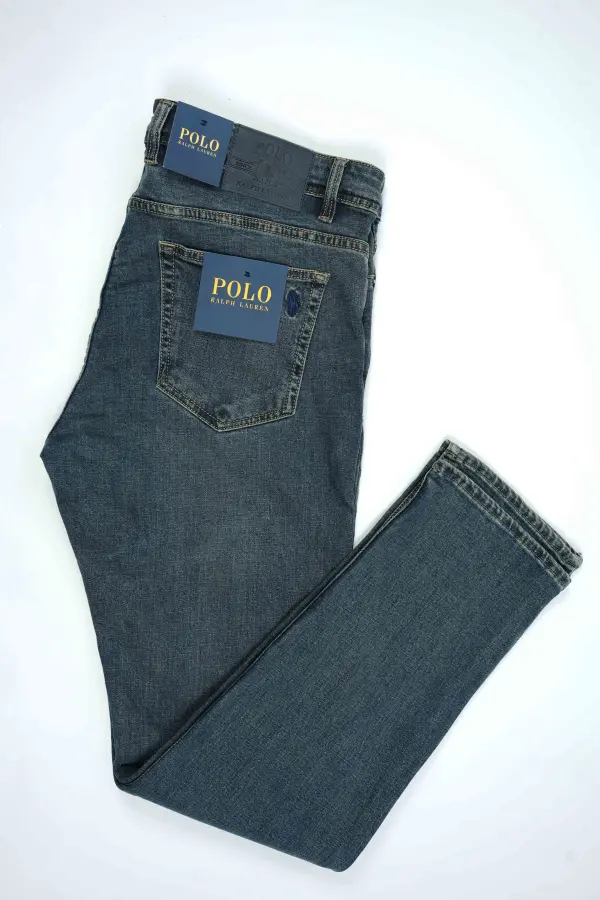 Jean Polo Bleu Vert 100% Coton Coupe Normal