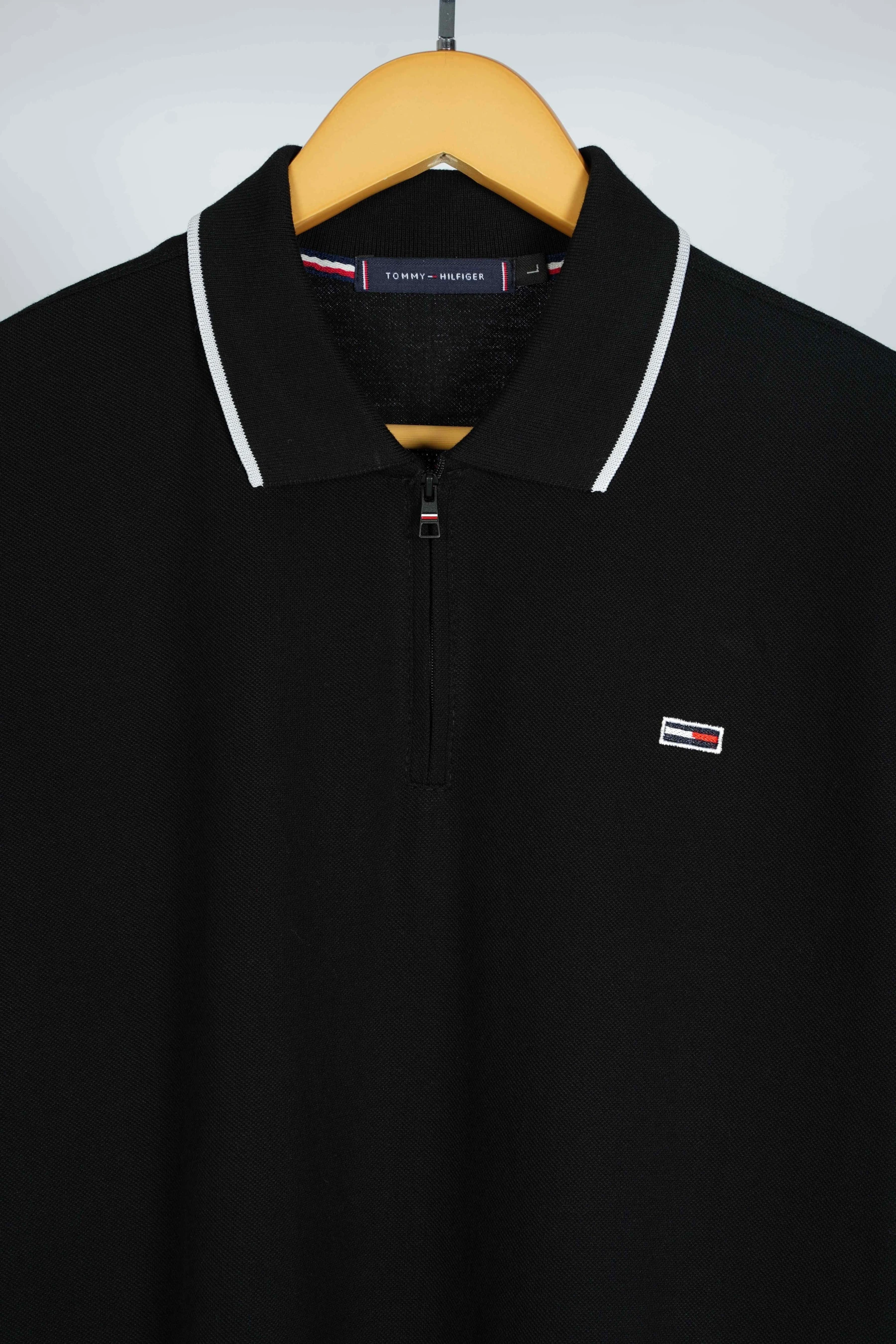 Polo shirt Tommy Demi Zip en coton piqué de Luxe Ref-PTH33N0-V