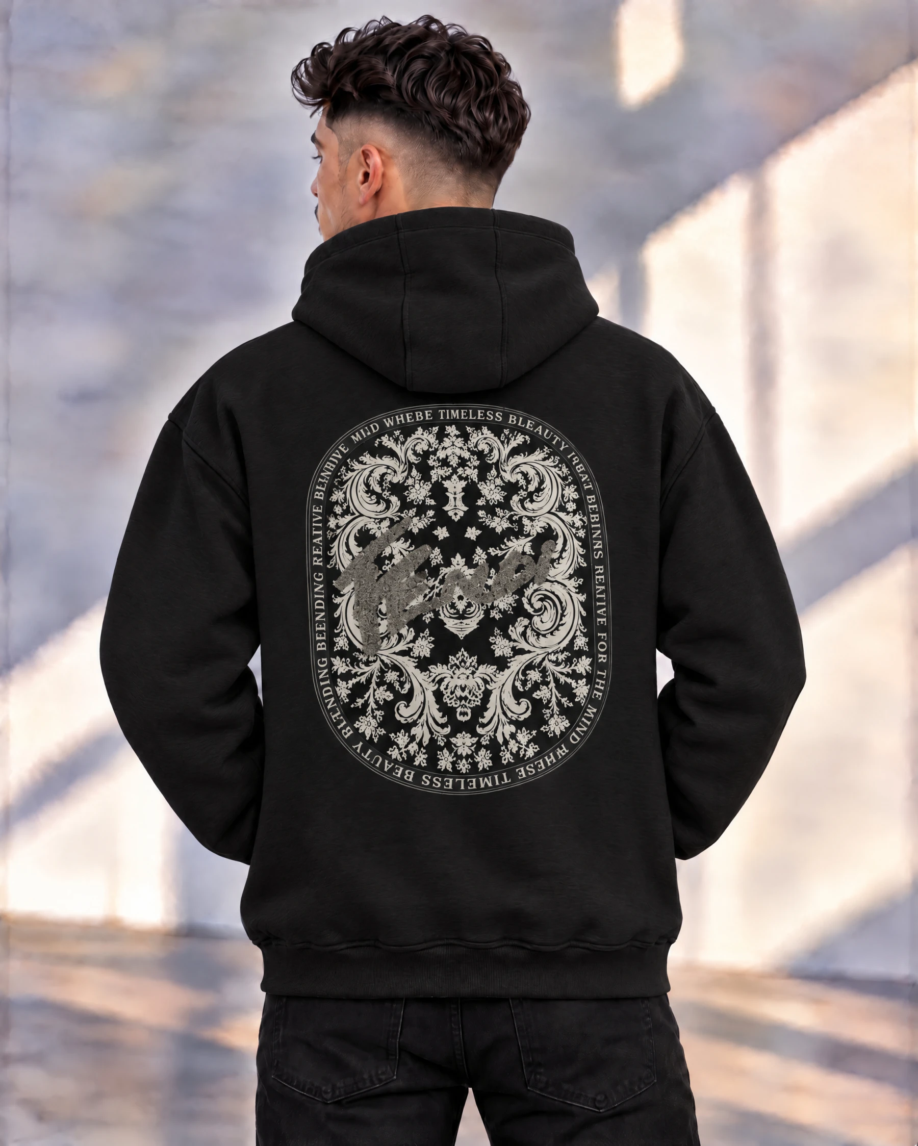 Pack 3 Hoodies Oversize Unisex , Designs Uniques, Impression DTF «ق» «حلم»