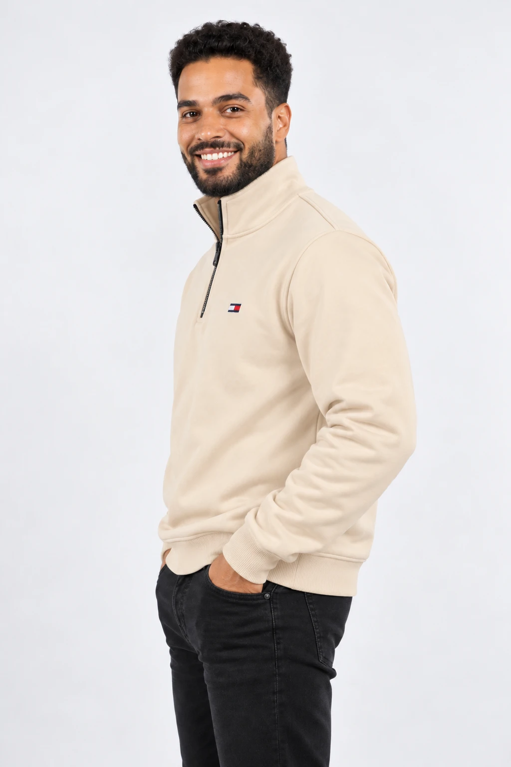 Pack Trio Tommy  Demi-Zip  – 3 Couleurs Premium : Noir, Gris & Beige**