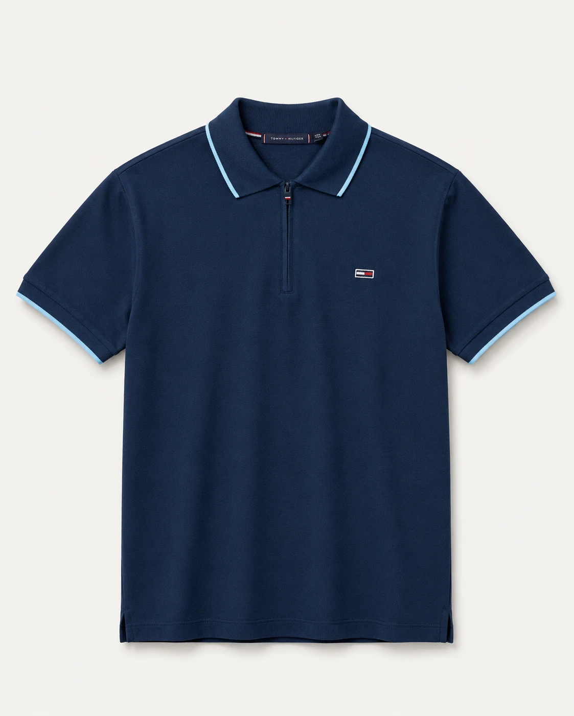 Polo shirt Tommy Demi Zip en coton piqué de Luxe Ref-PTH33N0-V