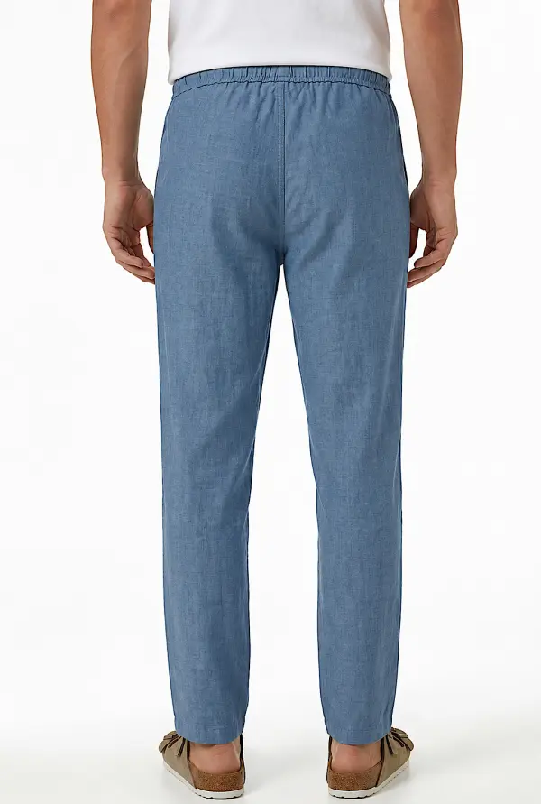 Pantalon Homme en Pur Lin Relaxed Fit  Ref-RL722917