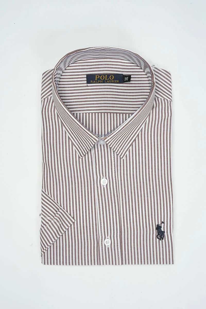 Pack 3 Chemises Ralph Demi-Manches rayée – Chambray Cotton Ref-RR1QQ30N
