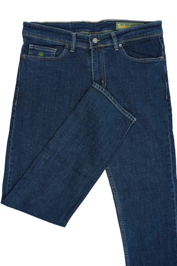 Jean Timberland Bleu foncé 100% Coton Coupe Normal Ref-TB6G551