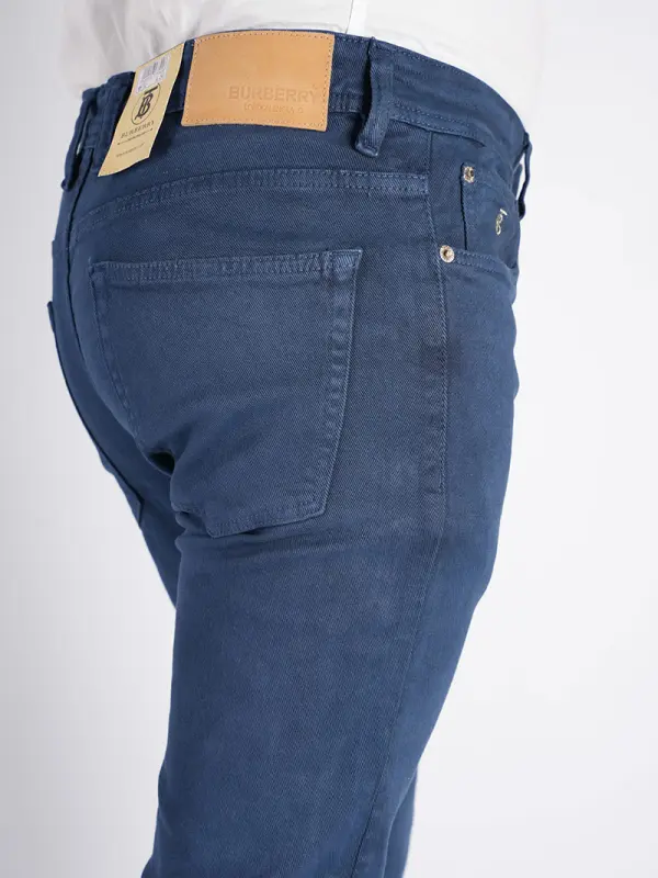 Pantalon en toile piqué léger 100% coton Coupe Normal Ref-HV5ZZ31P ( Bleu marine )