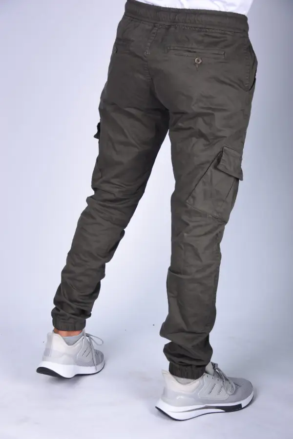 Pantalon jogger Para En toile – Vert Militaire-ref-468