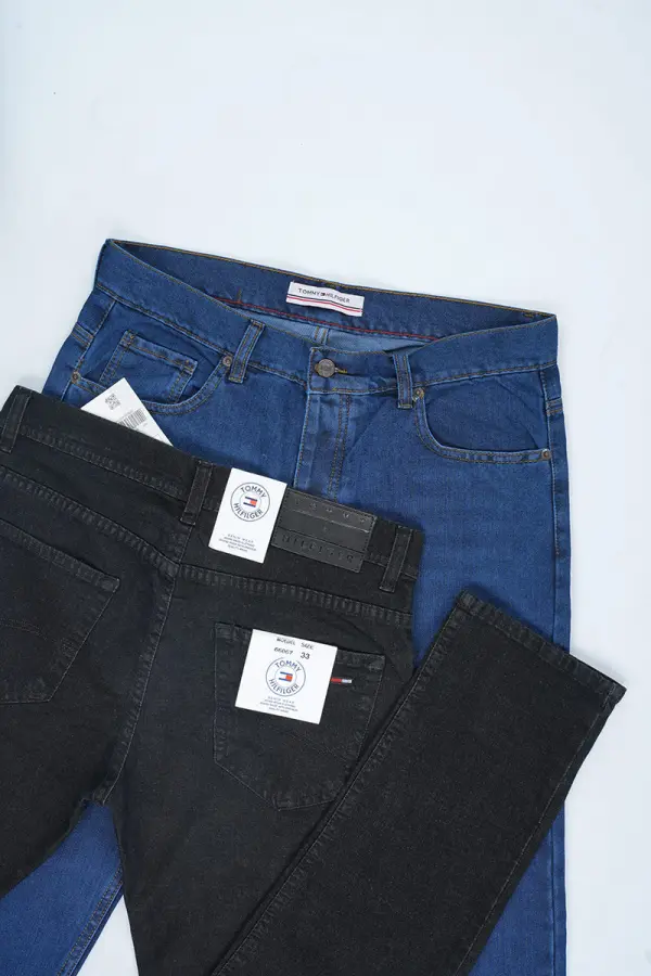 2 Jeans Tommy  Bleu & Noir casual, chics et élégants Ref-GT022NV