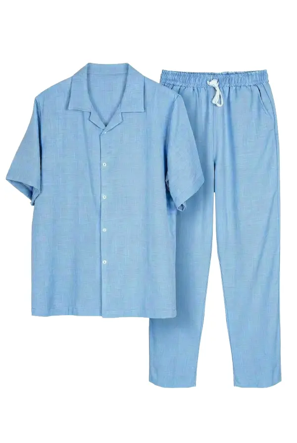 Ensemble Homme Lin Premium – Confort Été (Chemise + Pantalon)