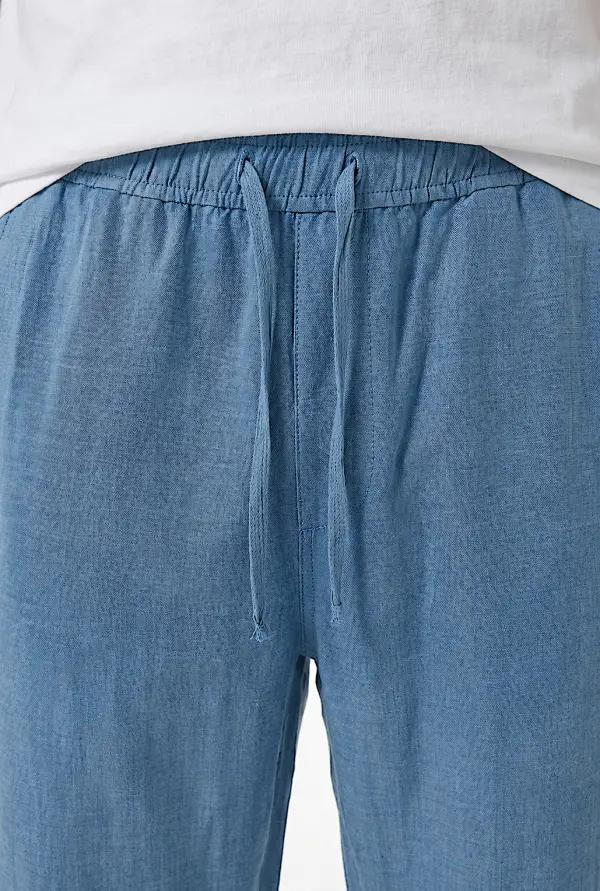 Pantalon Homme en Pur Lin Relaxed Fit  Ref-RL722917