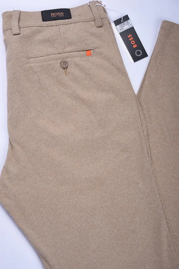 Pantalon BOSS  Slim FIT en coton, cachemire Light stretch Ref-BCX6001 ( Beige )