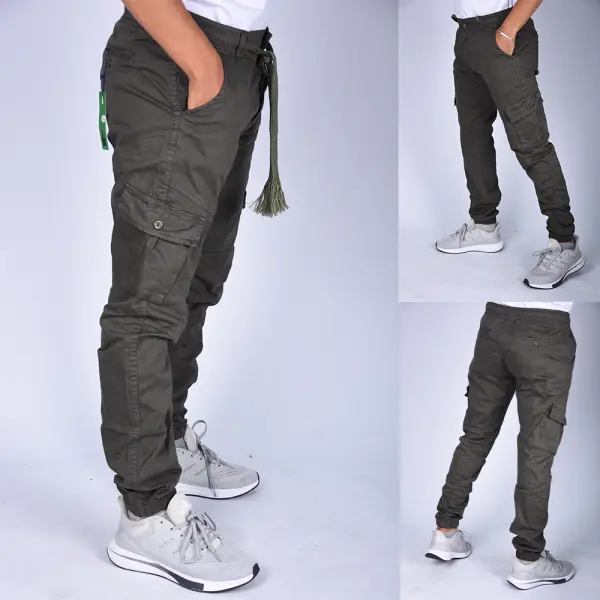 Pack de 3 Cargo en toile Ref-Pck93122 ( Noir+Beige+Vert Militaire)