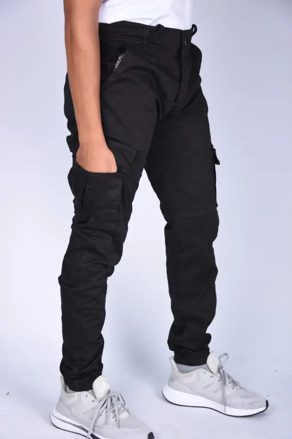 Pantalon jogger Para En toile – Noir-ref-467