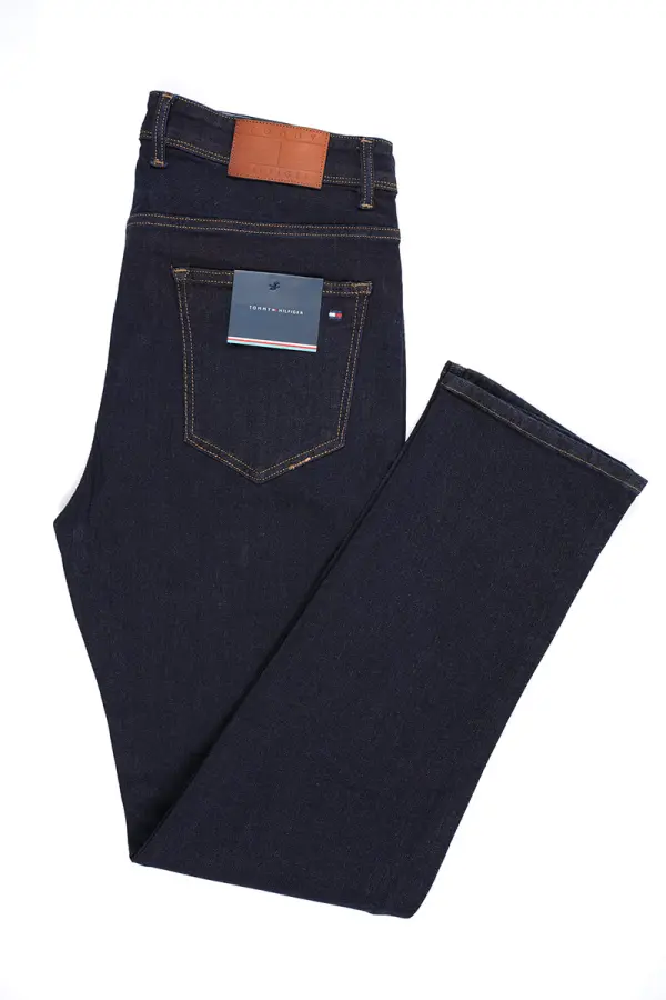 Jean Tommy Bleu Petrole 100% Coton Coupe Normal Ref-THB03F61