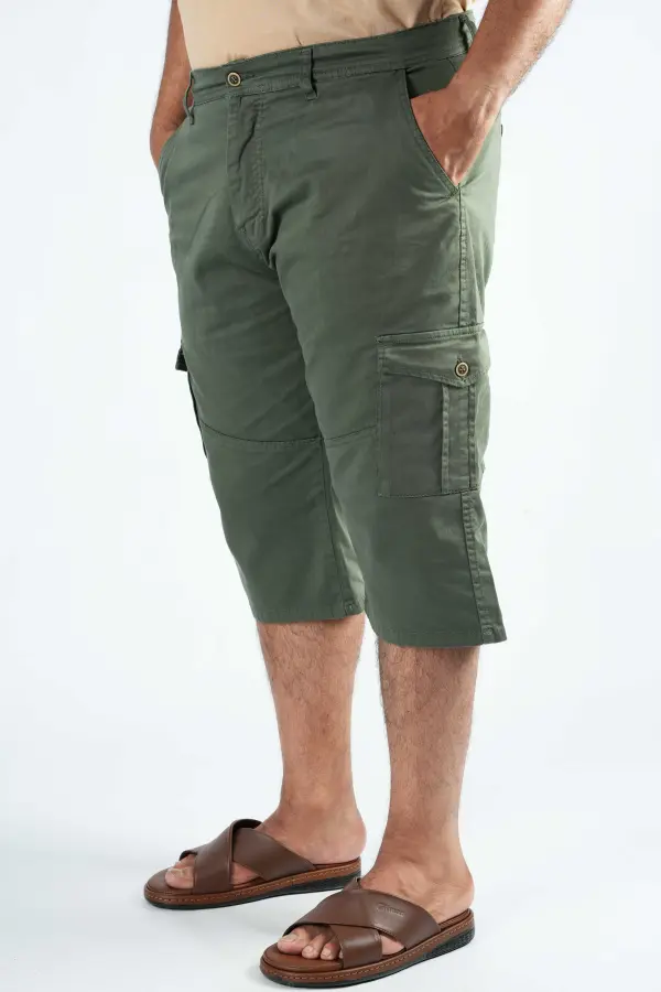 Pack de 3 Pantacourt Massimo Dutti En Toile Léger Ref-PM66251J ( Vert Royale + Beige + Noir )