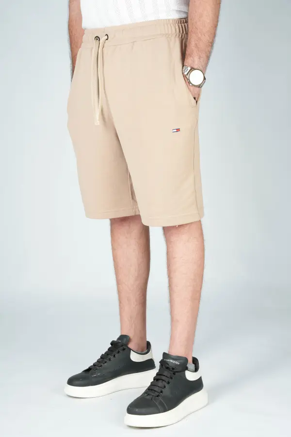 Short Tommy  de jogging en Pur coton legé Ref-TJ18775V