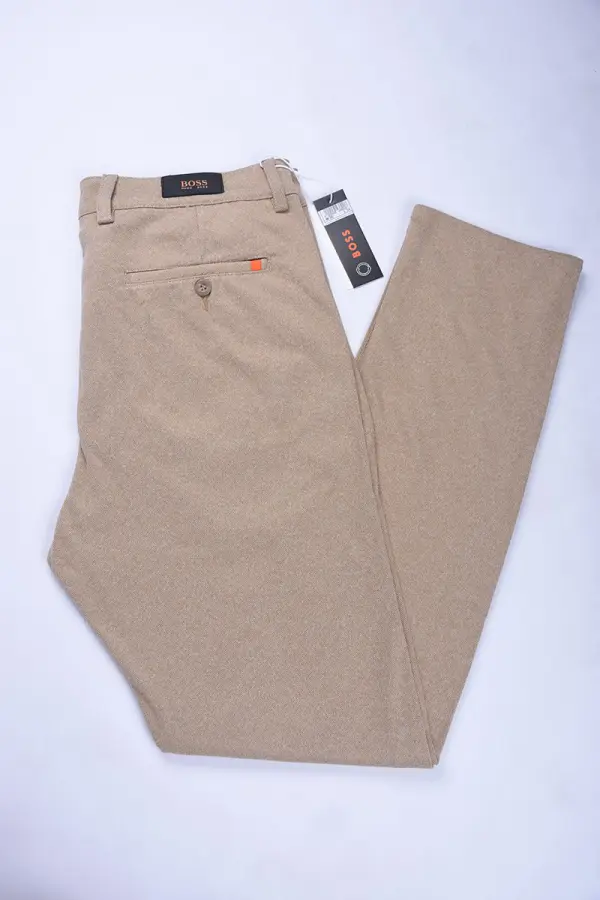 Pantalon BOSS  Slim FIT en coton, cachemire Light stretch Ref-BCX6001 ( Beige )