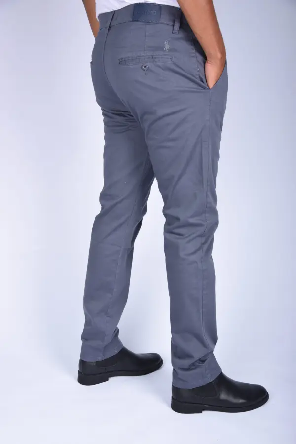 Pantalon en Toile Classique Us Polo Coupe Normale – Gris-ref-460