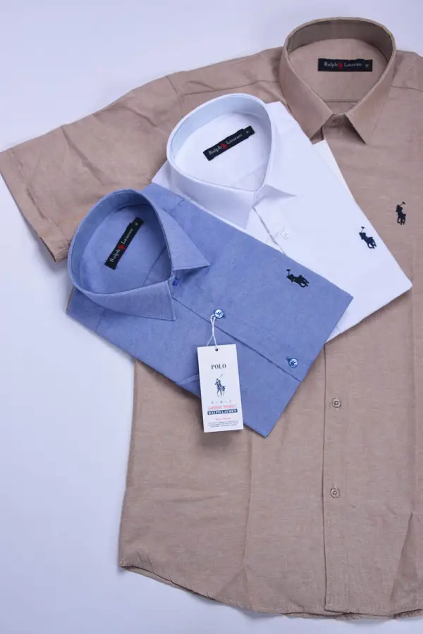 Pack 3 chemises Ralph lauren Oxford demi manche