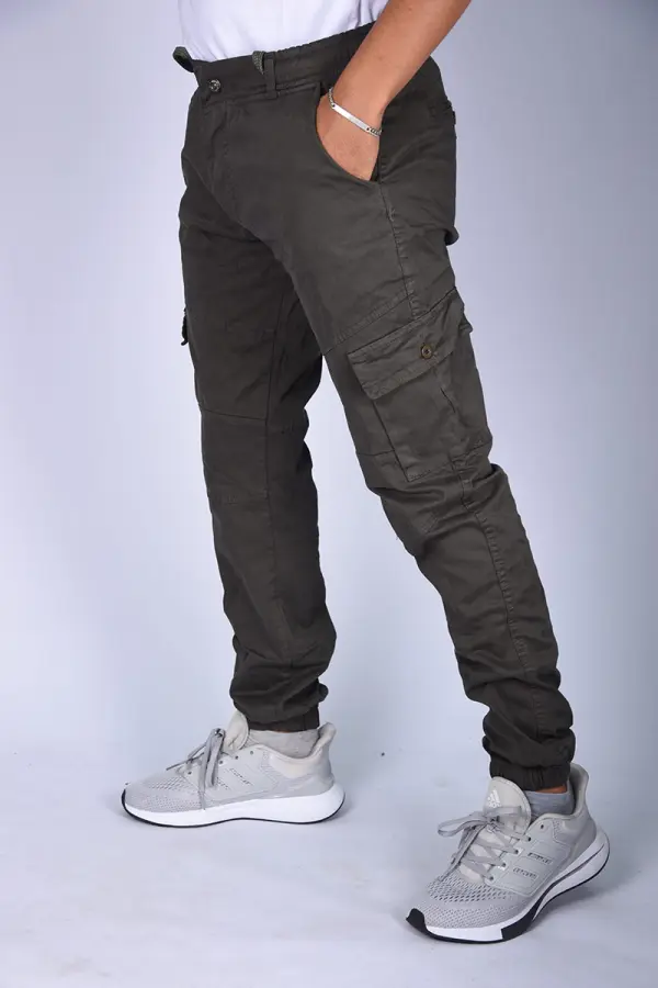 Pack de 2 Pantalons cargo confort ( Noir +Vert Militaire) ref-CG9654