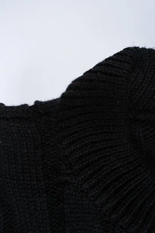 Pull Ralph col rond en coton 100%  Ref-VG7720d ( Noir )