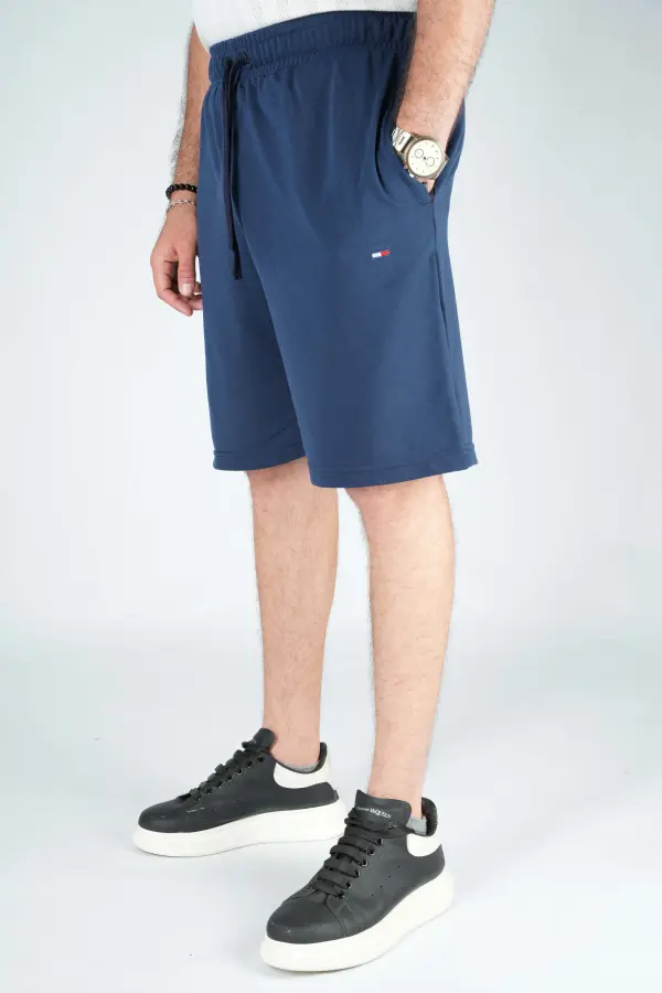 Short Tommy  de jogging en Pur coton legé Ref-TJ18775V
