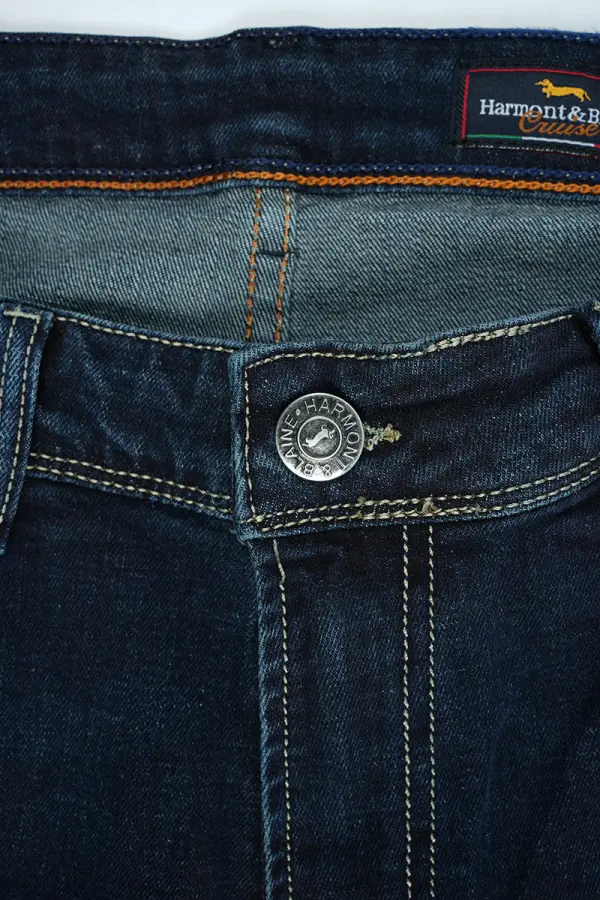 Jean Harmont&Blaine® Bleu Foncé 100% Coton Coupe Normal Ref-HB00942D