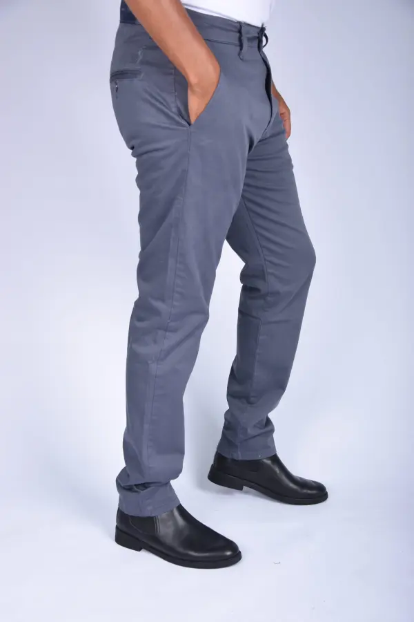 Pantalon en Toile Classique Us Polo Coupe Normale – Gris-ref-460