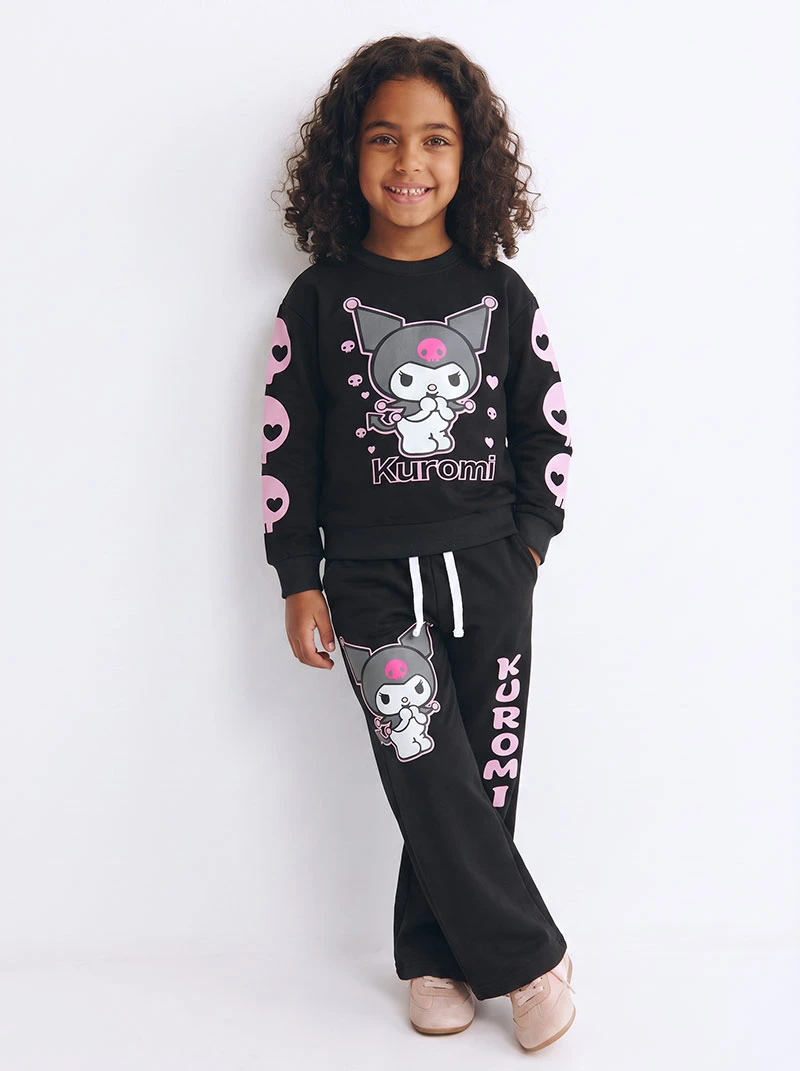 Ensemble 3D Kuromi Noir en premuim montonet Turc