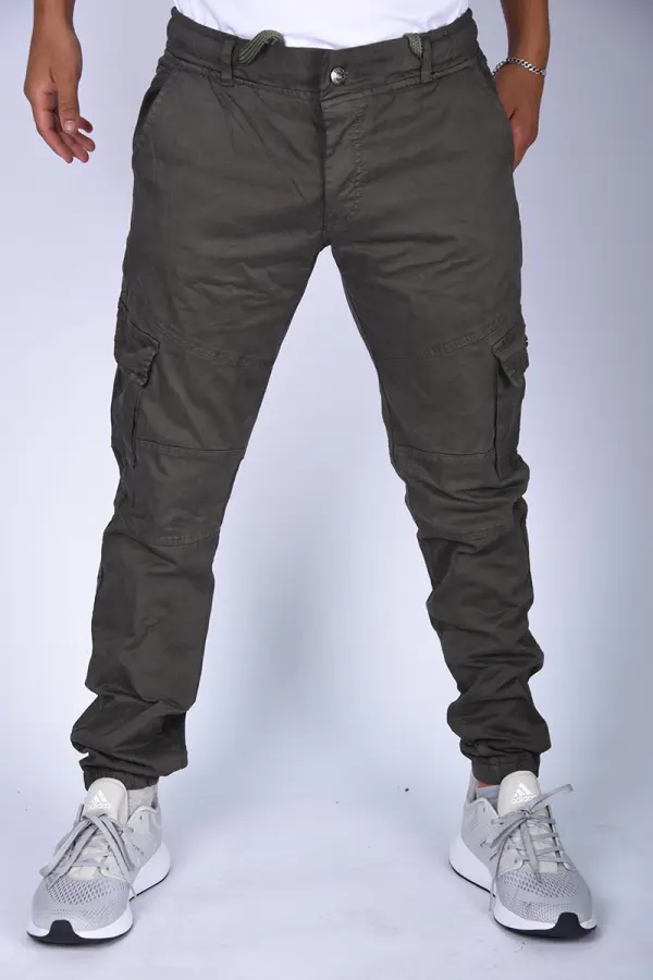 Pack de 2 Pantalons cargo confort ( Noir +Vert Militaire) ref-CG9654