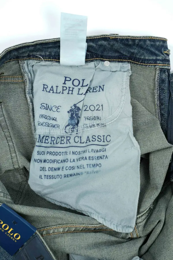 Jean Polo Bleu Vert 100% Coton Coupe Normal