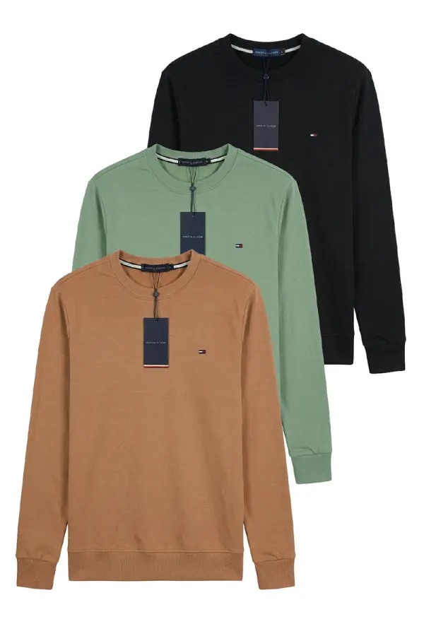 Pack Tommy Trio Premium – Sweatshirts Demi Season chic & casual (3 Couleurs)