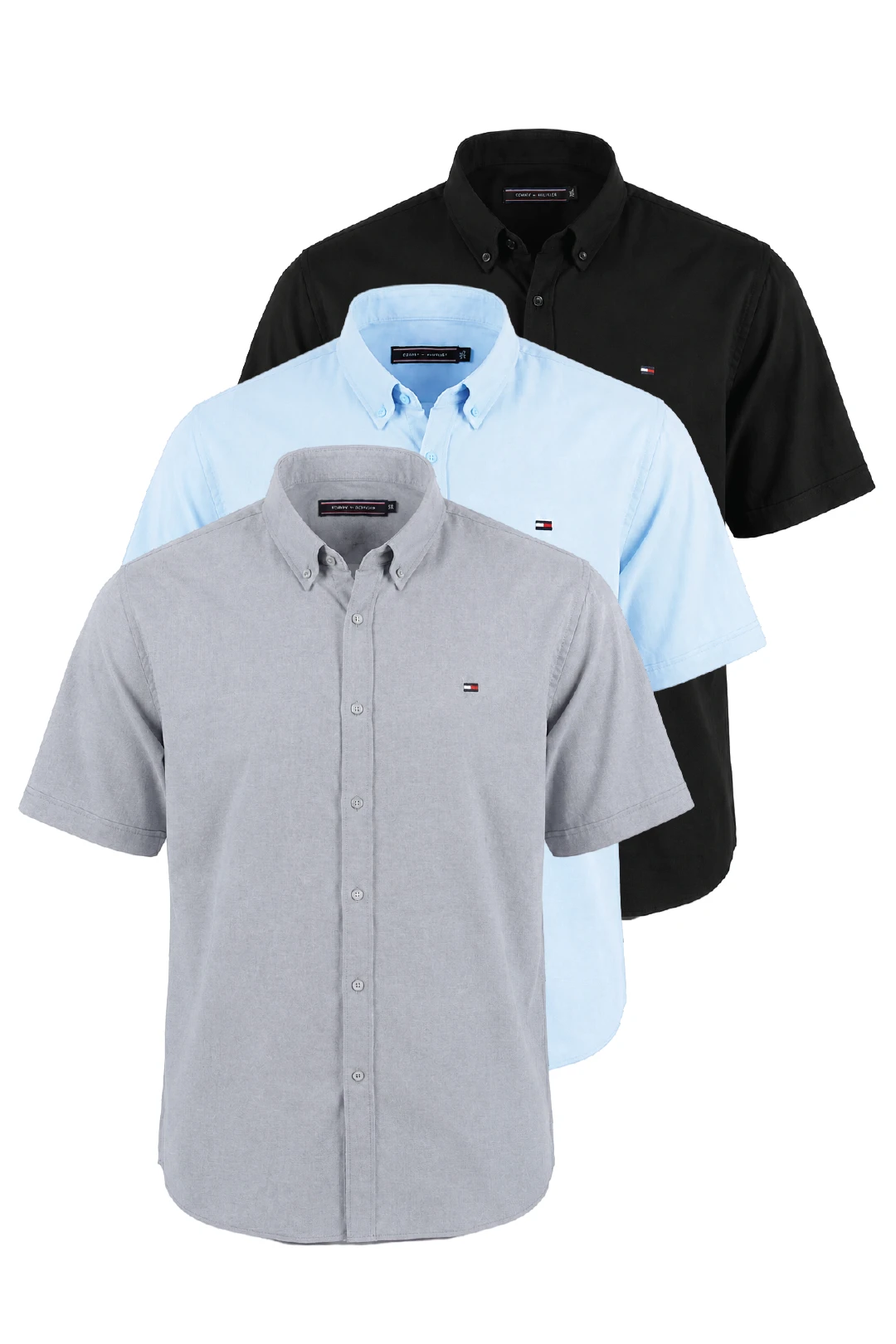 Pack 3 Chemises Tommy Demi-Manches – Chambray Cotton