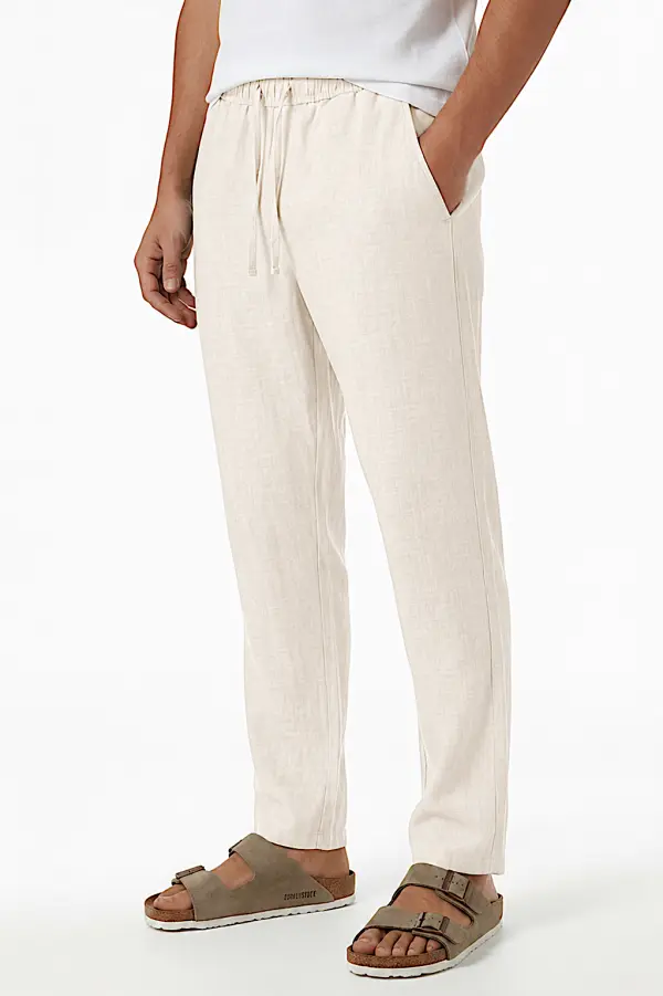 Pantalon Homme en Pur Lin Relaxed Fit  Ref-RL722917