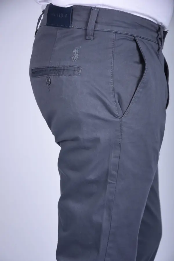 Pantalon en Toile Classique Us Polo Coupe Normale – Gris-ref-460