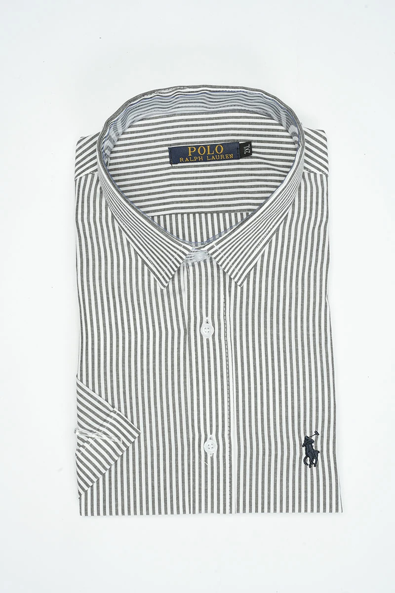 Pack 3 Chemises Ralph Demi-Manches rayée – Chambray Cotton Ref-RR1QQ30N