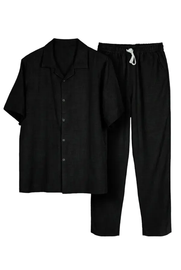 Ensemble Homme Lin Premium – Confort Été (Chemise + Pantalon)
