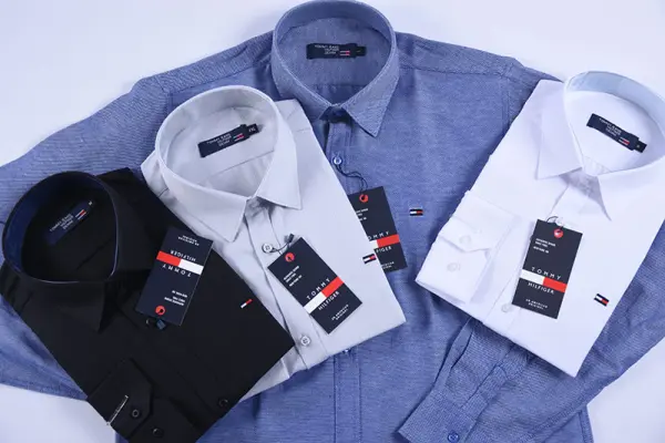 Chemise Tommy Oxford coton piqué Ref-Pc07810 ( Blanche )