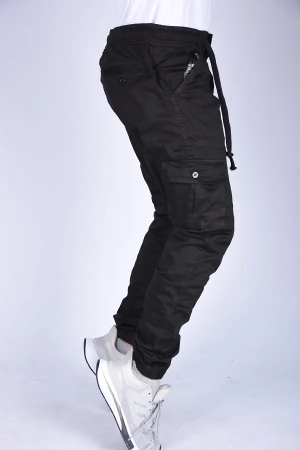 Pantalon jogger Para En toile – Noir-ref-467