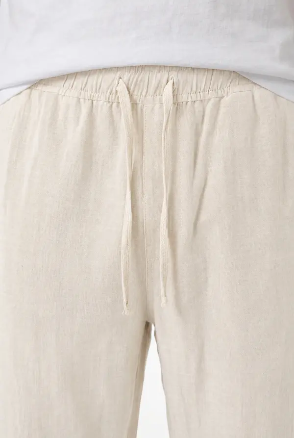 Pantalon Homme en Pur Lin Relaxed Fit  Ref-RL722917