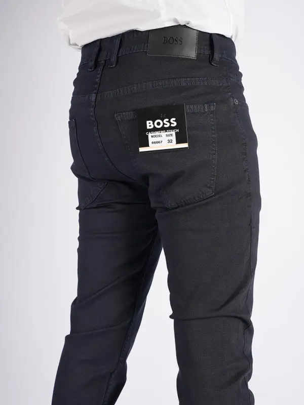 Pantalon en toile piqué léger 100% coton Coupe Normal Ref-HV5ZZ31P ( Noir )