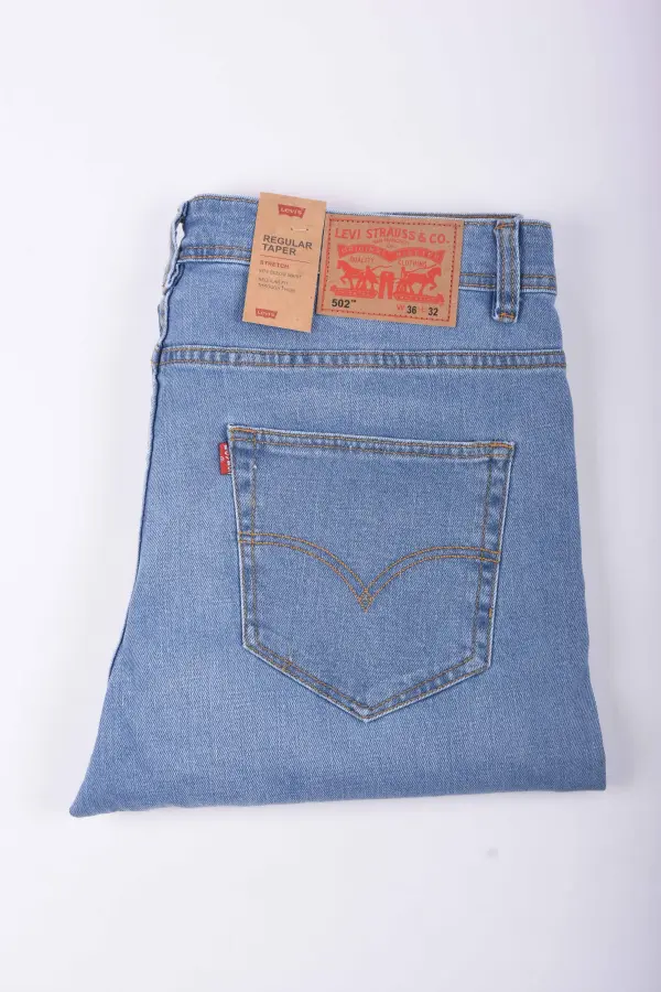 Pack de 3 jeans De luxe coupe Normal  ( Bleu petrole + Bleu clair + Gris )