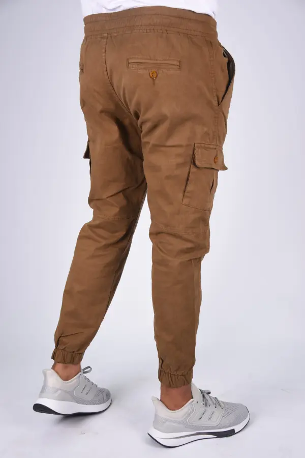 Pantalon jogger cargo En toile – Tabac-ref-472