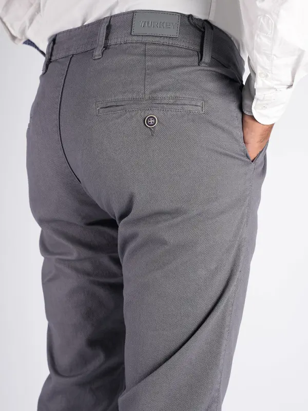 Pack de 3 Pantalons en toile piqué de Luxe  poches Coté Ref-pck543NV ( Beige + Noir + Gris )